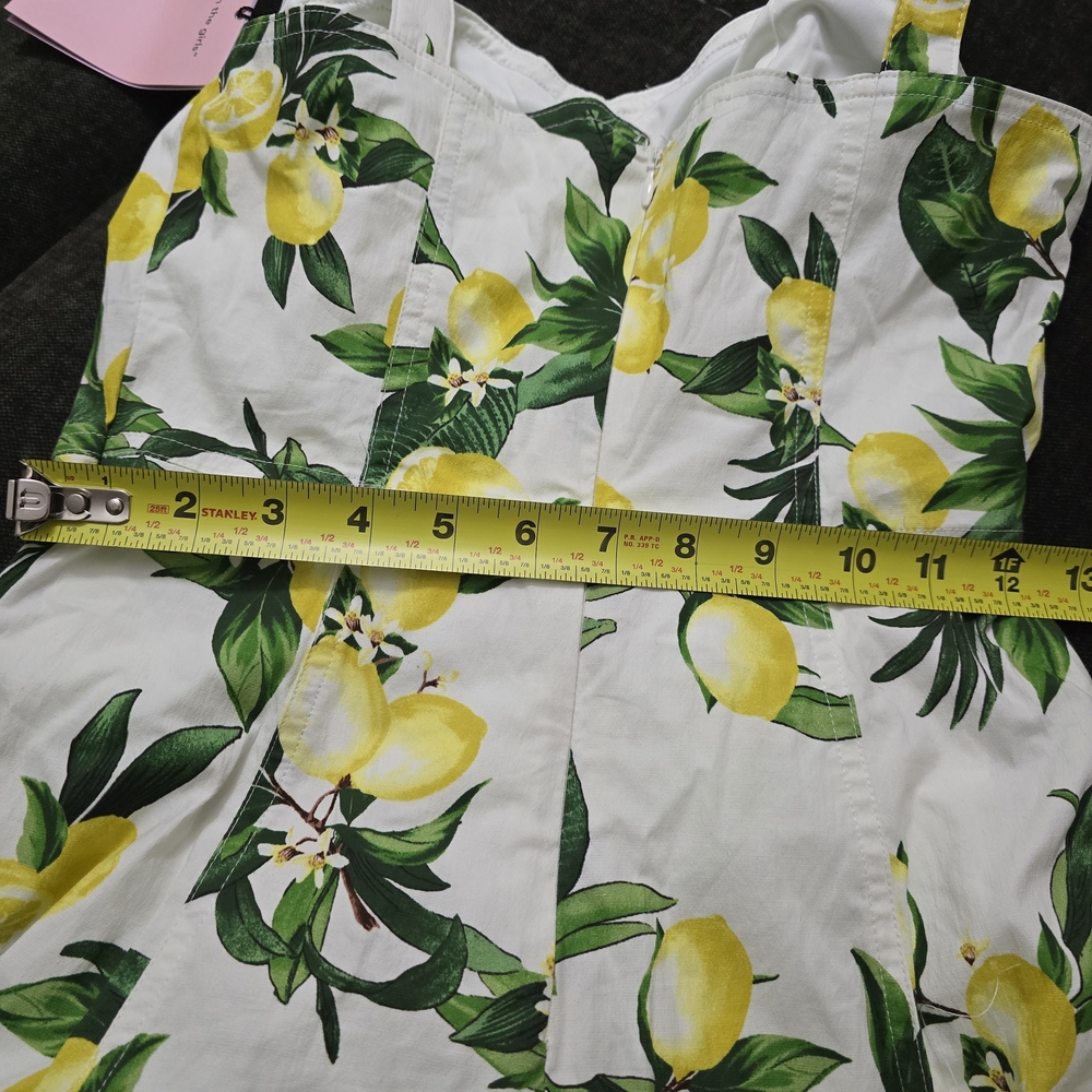 Avec Les Filles White and Yellow Lemon-Print Midi Dress - Picture 8 of 16